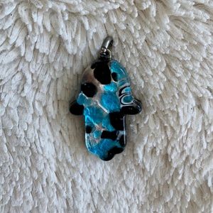 Murano Glass Hamsa Charm